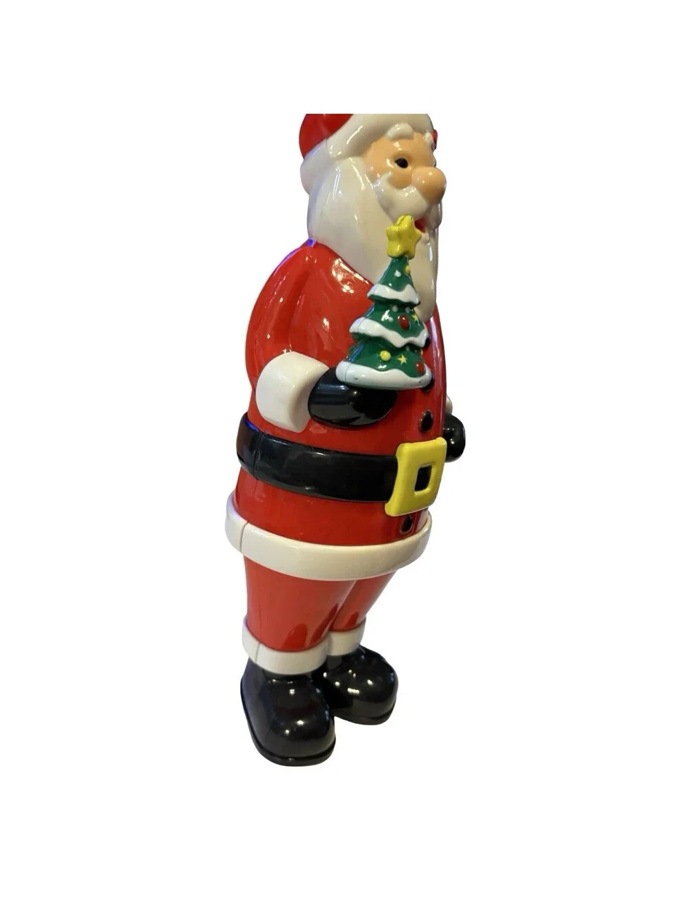 Hard Plastic Lighted Santa Battery Operated - 14